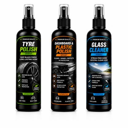 Car Care Combo Pack – 3 in 1 Cleaning & Polish Kit